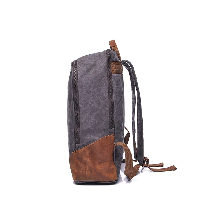 AETOO original models men bag shoulder retro canvas backpack with the first layer of leather factory direct | Багаж и сумки