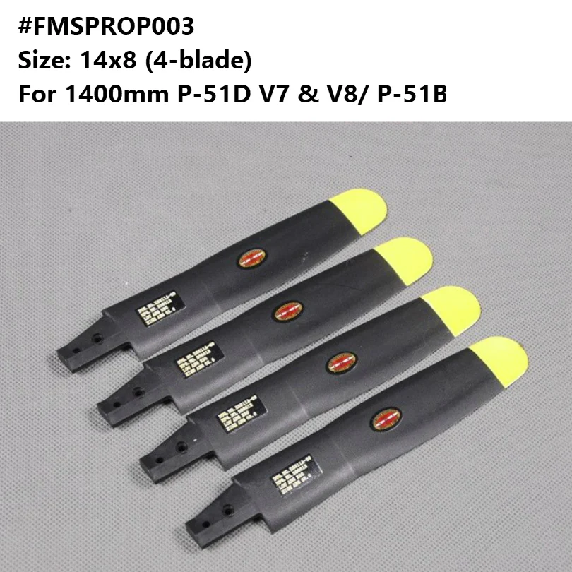 Модель летательного аппарата FMS 1400 мм, 1,4 м, P51, 4 лезвия, 14x8 дюймов