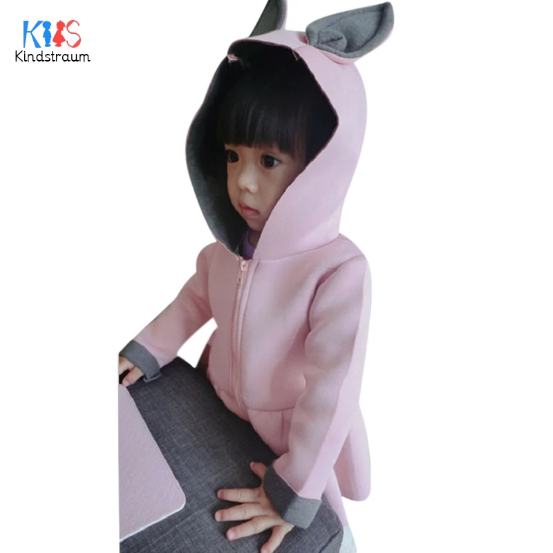 

Демисезонное Детское пальто Kindstraum из пены с эффектом памяти для девочек, однотонная одежда в виде кролика, Дизайнерская куртка в виде живот...