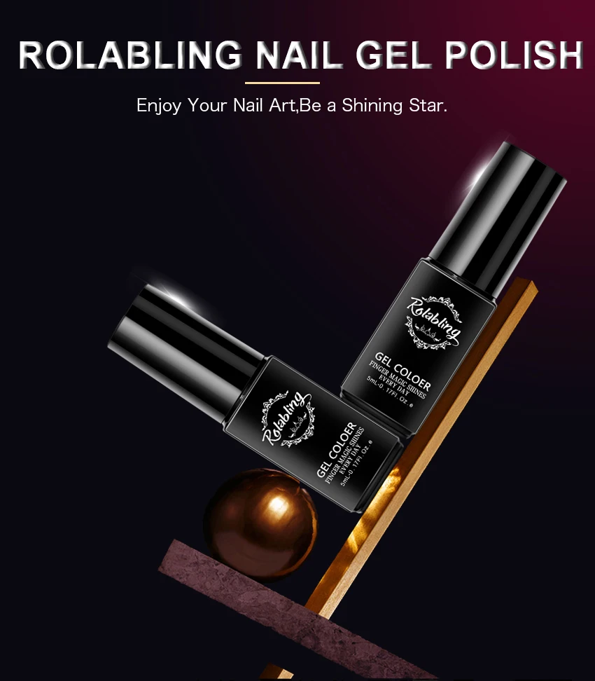 Rolabling 12 телесных цветов Гель-лак для ногтей 6 мл Гель-лак Vernis верхнее Базовое покрытие маникюрный УФ-светодиодный лак