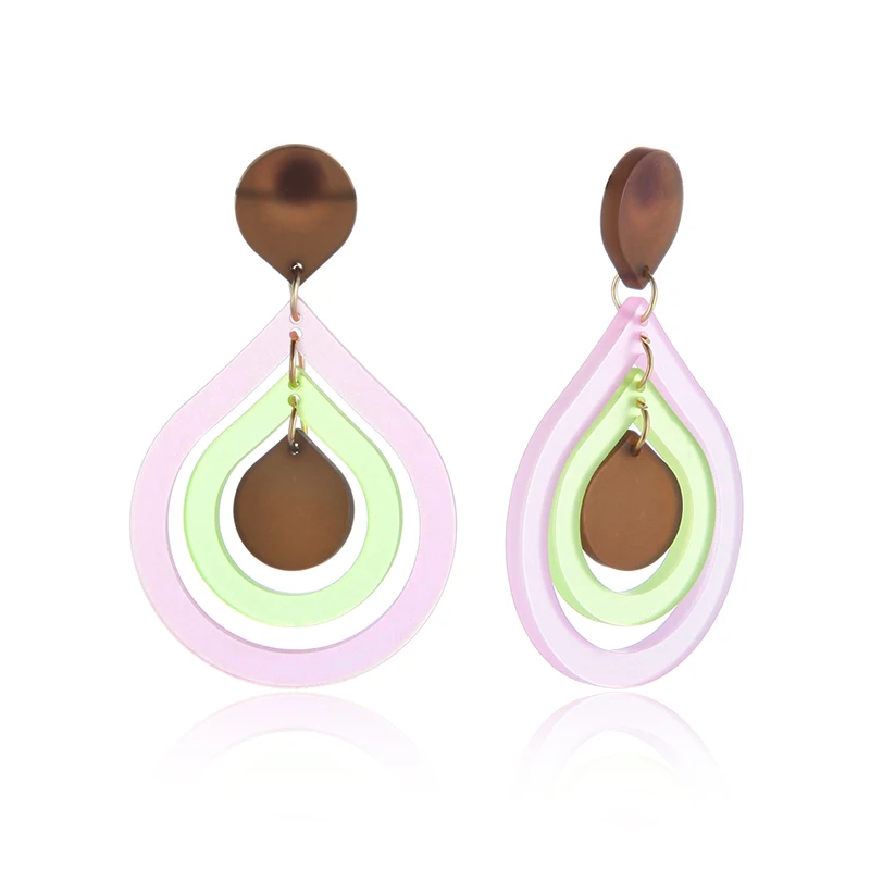 Pameng Fashion Trendy Pinkycolor Simple Pink Drop Earrings for Women Dangle Jewelry Christmas Day Gifts | Украшения и аксессуары