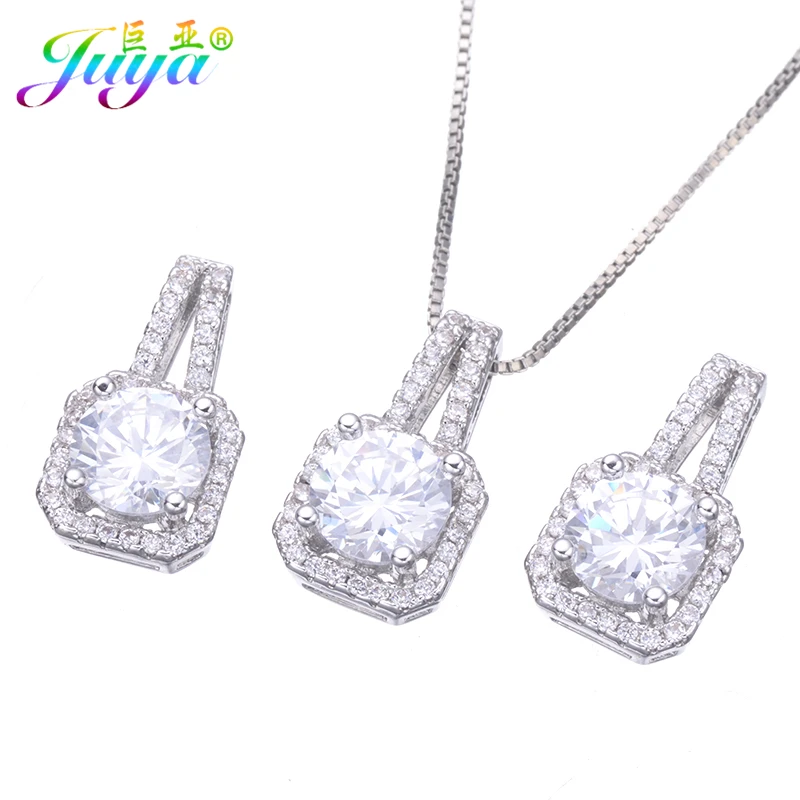 

Juya Indian Jewelry Supplies Micro Pave Luxury Cubic Zirconia Pendant Necklace For Women Wedding Christmas Gift Wholesale