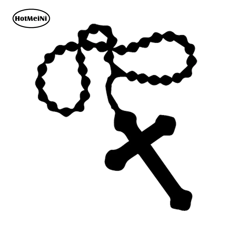 HotMeiNi 12*15 см Devout Faith Pearl ожерелье четки Святого Бога Иисуса Забавный автомобиль стикер окна мотоцикла виниловые покрытия для автомобилей Накл...