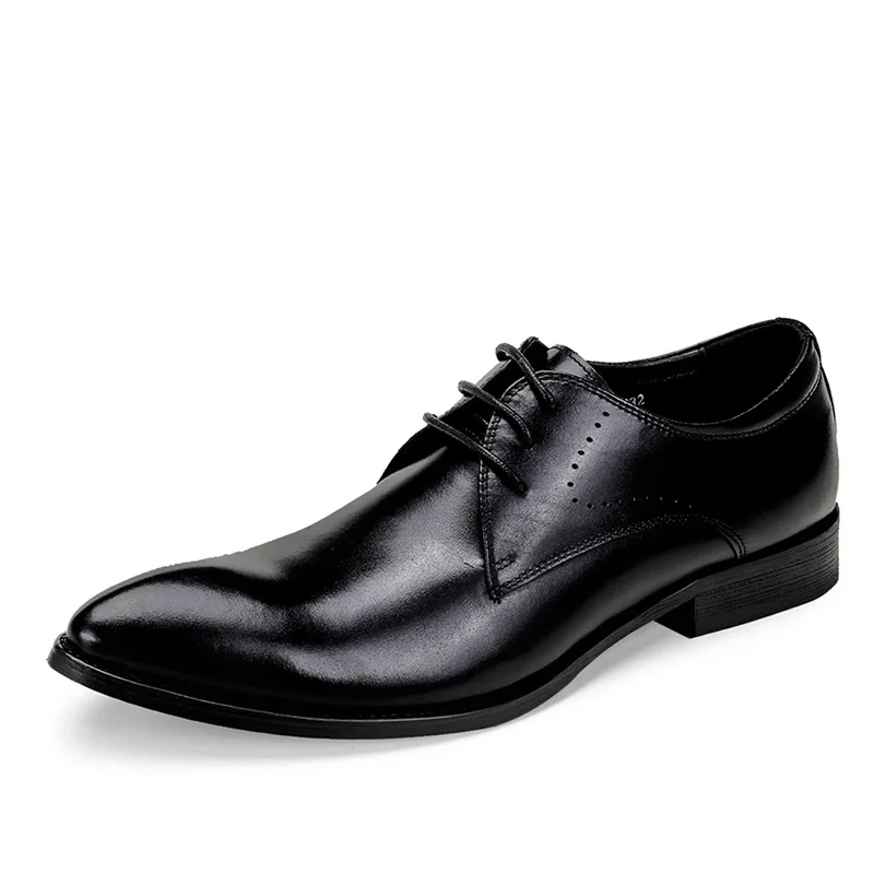 

2019 Newly Men's Quality Patent Leather Shoes Black Wine Red Wedding Shoes Size 37-46 Leather Soft Man Dress Shoes