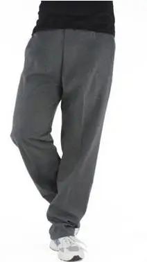 dark Gray Однотонные мужские штаны для бега из хлопка, свободные дышащие спортивные штаны большого размера, спортивные тренировочные баскетбольные штаны для бега размера плюс - Цвет: dark Gray
