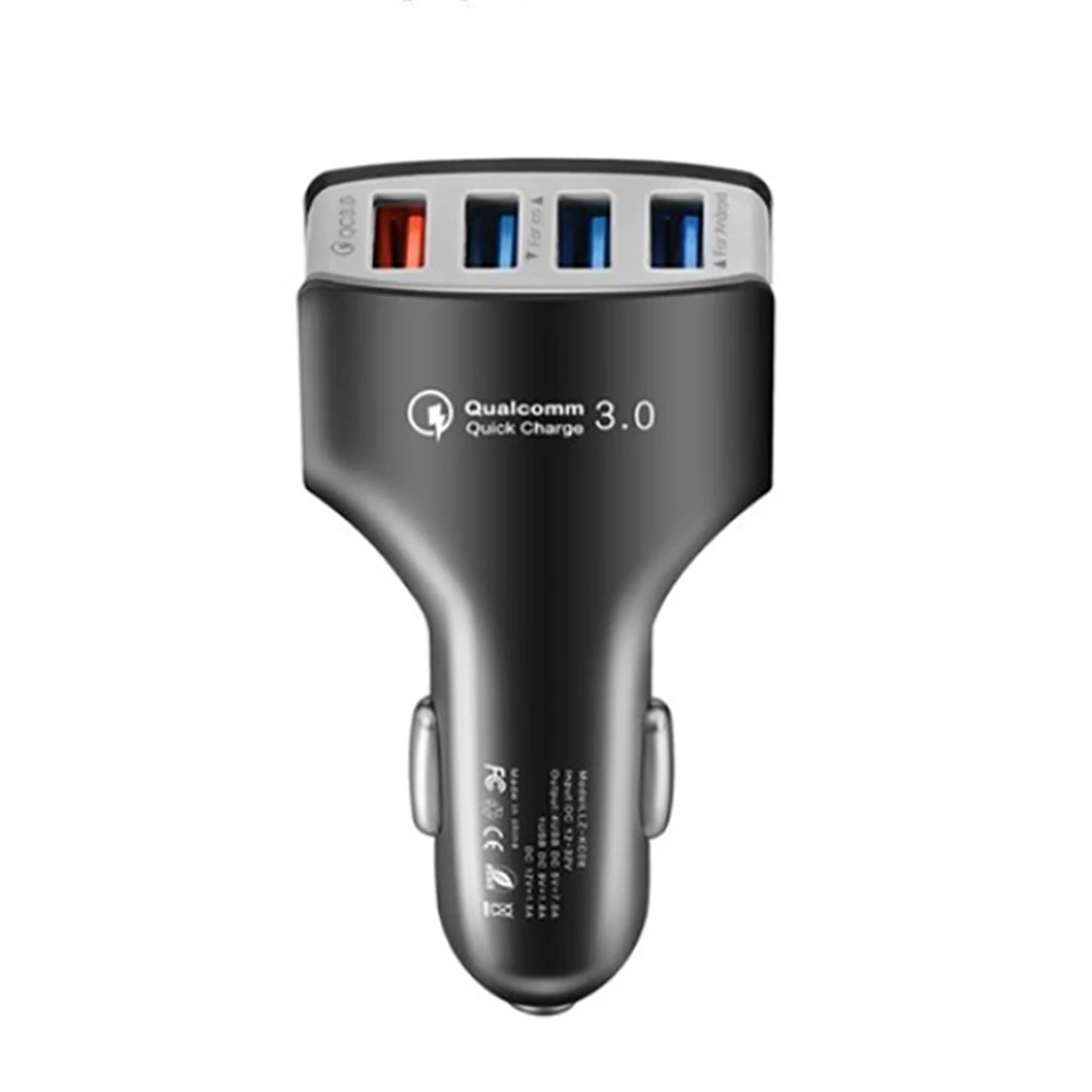 4 порта USB Автомобильное зарядное устройство прикуриватель адаптер гнездо