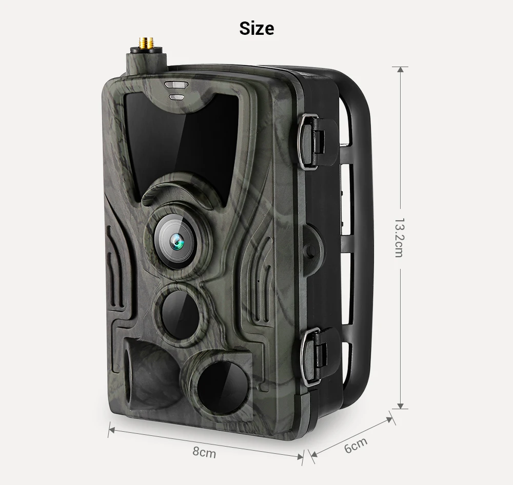 HC-801LTE IP66 водонепроницаемая охотничья камера 4G 64GB 16M 1080P HD датчики PIR инфракрасного ночного видения фотоловушка для охоты