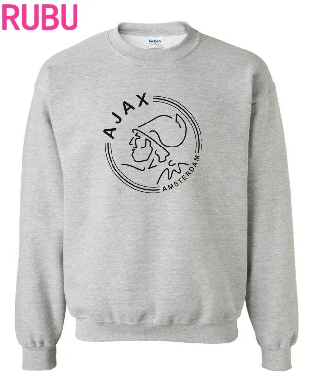 2017 cotton loose O-Neck men Sweatshirts new Ajax New autumn and winter sweatshirt Print long-sleeved hoodies SIZE xs--xxl | Мужская