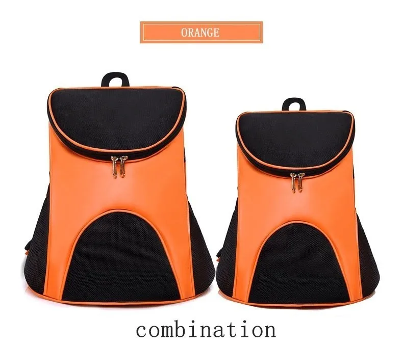 orange Дышащая модная сумка для переноски домашних животных, сумка для переноски собак на открытом воздухе, сетчатый рюкзак на плечо, удобные Переносные сумки с ручками для щенков, кошек - Цвет: orange