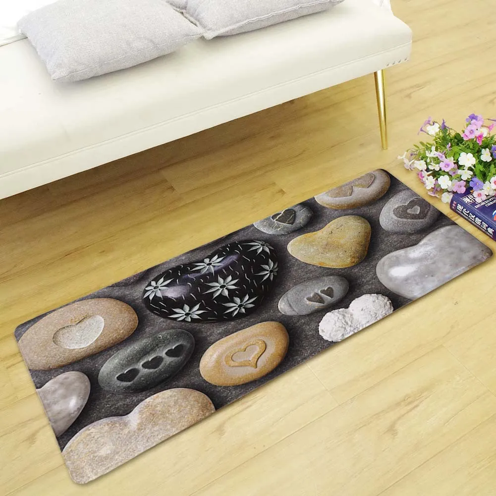 Кухонный коврик с принтом из булыжника для обуви Придверный уличные коврики