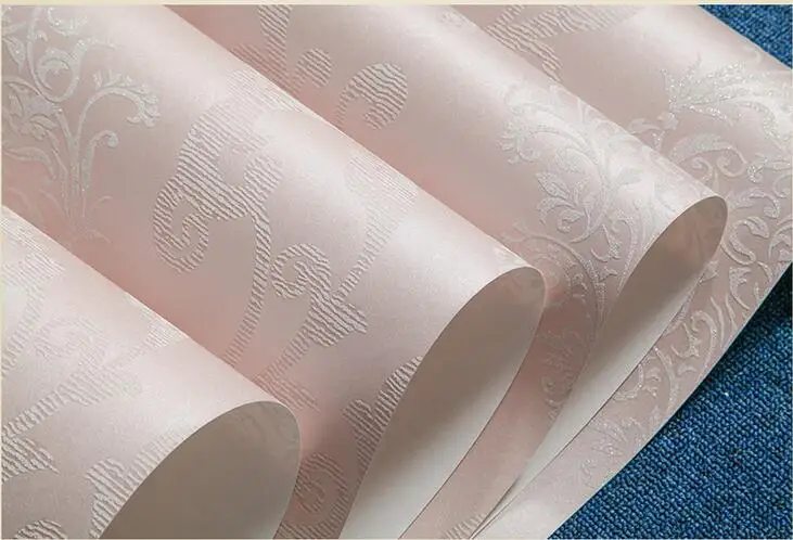 PN103 1 Beibehang романтическая свадебная комната спальня полный papel де parede 3D обои нетканые простые европейские Дамасские стены рулон бумаги - Цвет: PN103 1