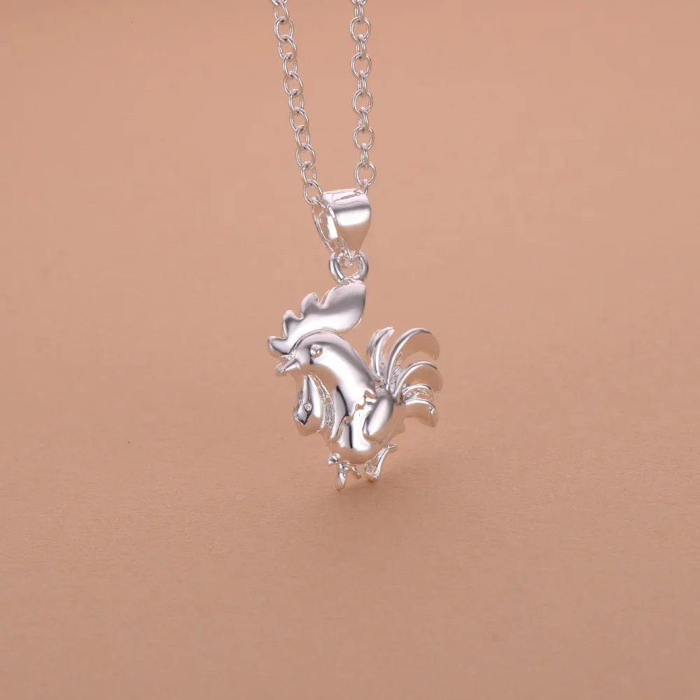 Серебряное ожерелье с кулоном в виде петуха/AHNBLDTK WRJCBNBF|pendant jewelry scarf|jewelry quotesjewelry tent |