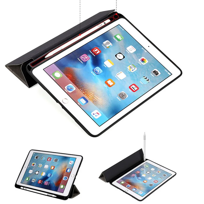 Чехол для планшета iPad 9 7 2018 чехол 5 го 6 поколения умный режим сна с держателем