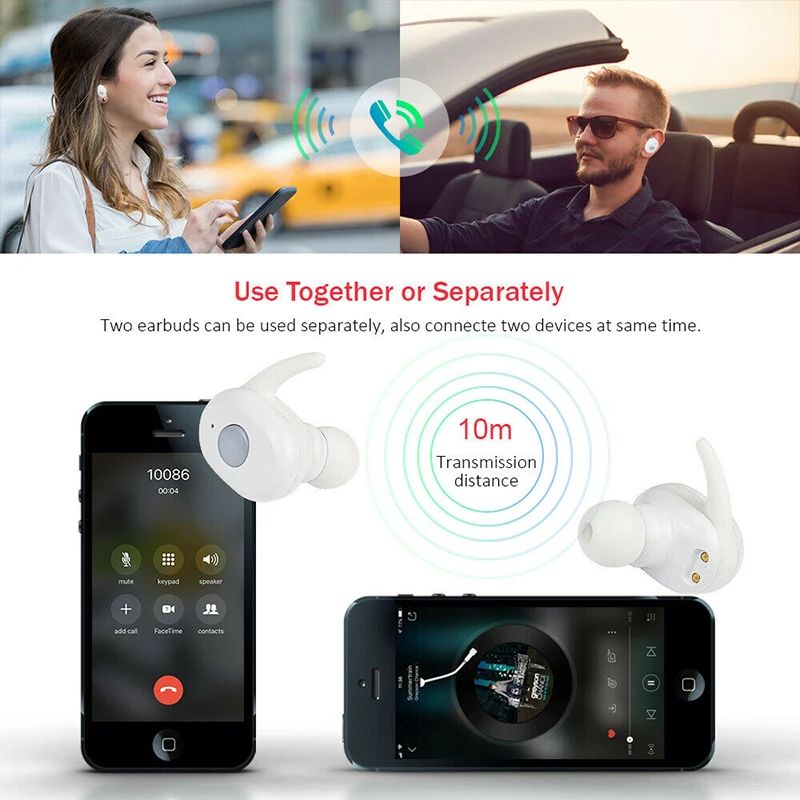 Новые TWS I10 беспроводные наушники Bluetooth наушники сенсорное управление беспроводные наушники гарнитура с зарядной коробкой с микрофоном зарядная коробка