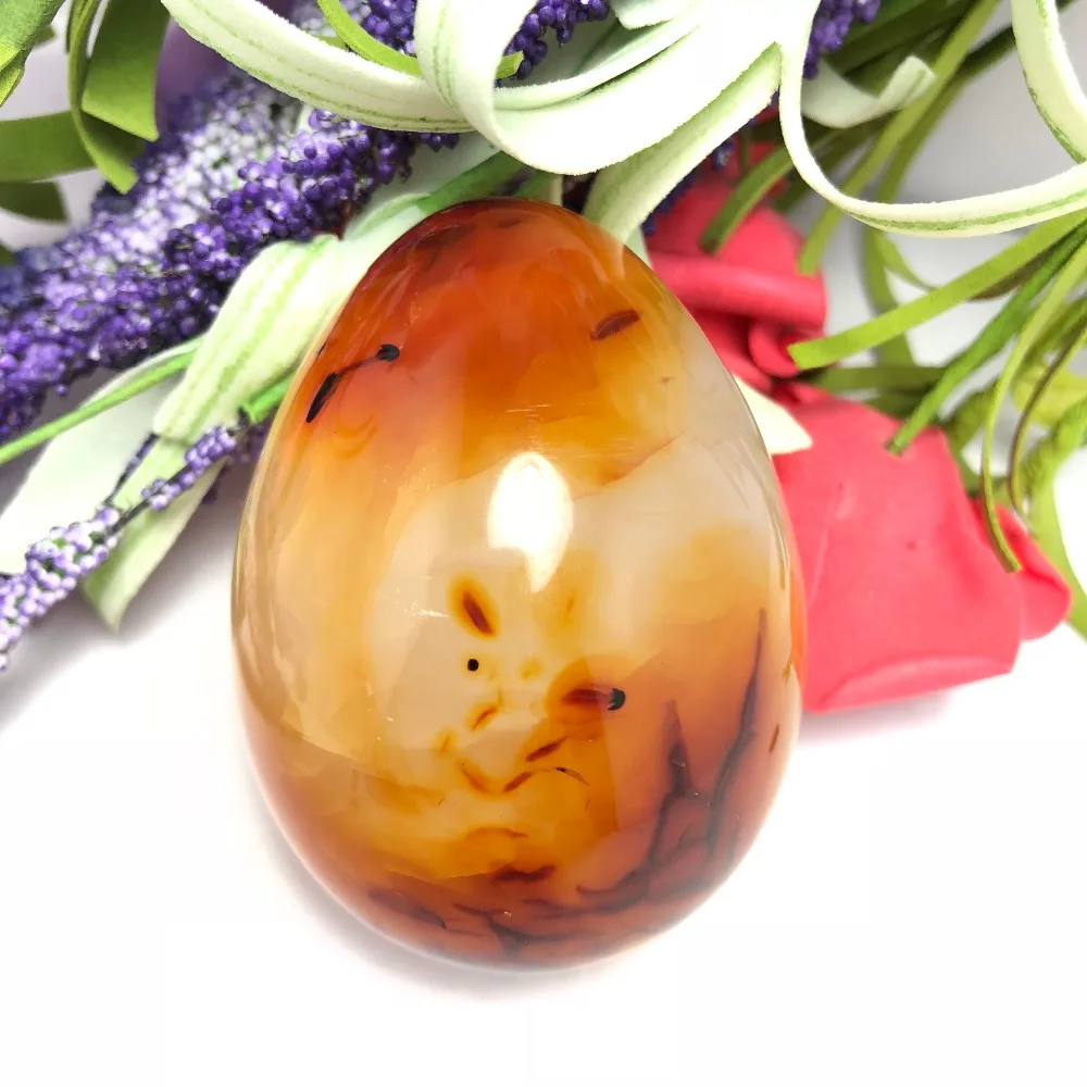 

Natural Colorful Red Agate Egg Polished Quartz Crystal Healing stones