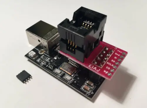 Программатор памяти SPI Flash EEPROM с адаптером гнезда EIAJ SOIC8 SO8 (USB 2 0) | Электронные