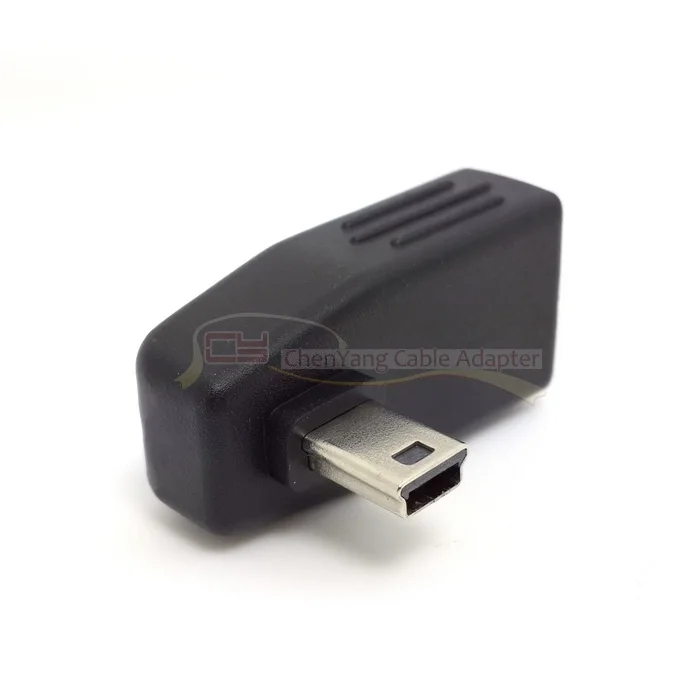 Переходник с поворотом на 90 градусов вверх и вниз левый правый угол Mini USB 5
