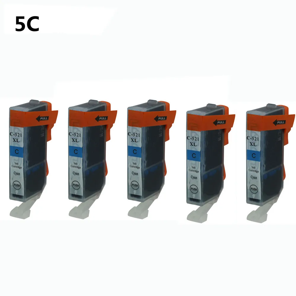 5C PGI520 CLI521 полный картридж для Canon IP3600 IP4600 IP4700 MP540 MP550 MP560 MP620 MP630 MP640 MP980 MP990 MP1900 - Цвет: 5C