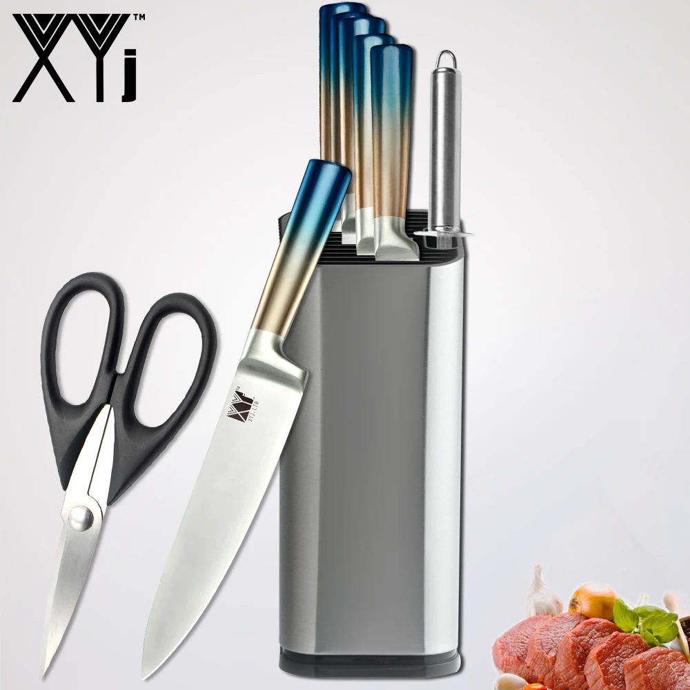 XYj кухонный нож из нержавеющей стали для фруктов утилита Santoku нарезки хлеба