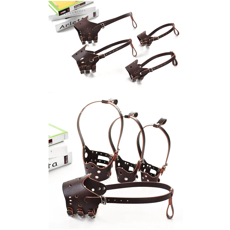 Регулируемый кожаный намордник для собак Pitbull/немецкая овчарка/Лабрадор