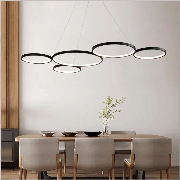 저렴한 Led 레스토랑 라이트 크리 에이 티브 거실 램프 현대 미니멀 한 성격 북유럽 조명 카페 바 사무실 샹들리에