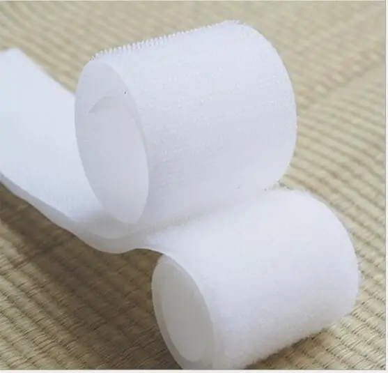 

25M White Black Hook and Loop No Self Adhesive Nylon blended sticking tape with stickers Clothing sewing accessories Magic Tape