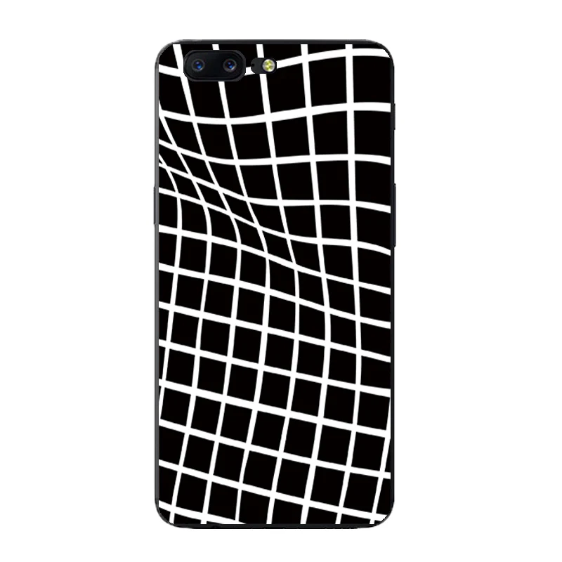 For OnePlus 5 TPU Shell One Plus 3 3T Phone Case DIY Custom 5.5 Inch 2 Fundas Geometry Striped Printing Coque |