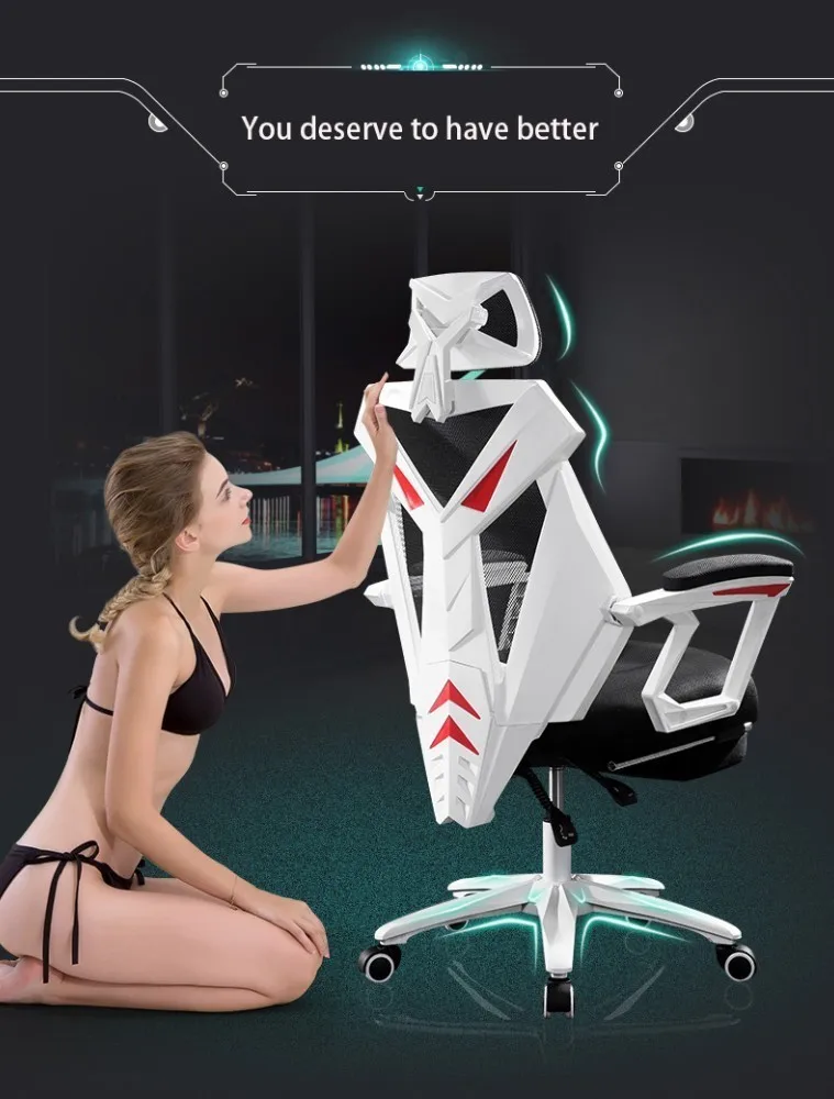Роскошное Качество Esports 1220 игровая Poltrona дышащая подушка ажурное колесико для офисного кресла бытовые стальные ножки Silla Gamer