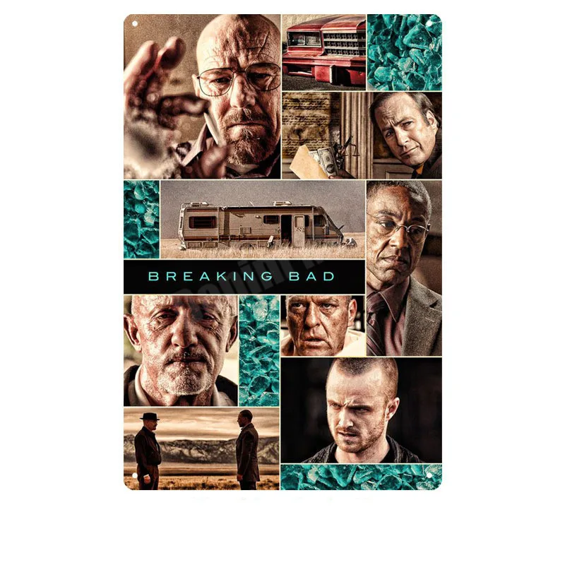 Breaking Bad Ретро металлическая жестяная вывеска казино Паб Клуб декоративная тарелка фильм табличка настенная художественная наклейка I Am The Danger плакат MN110 - Цвет: V