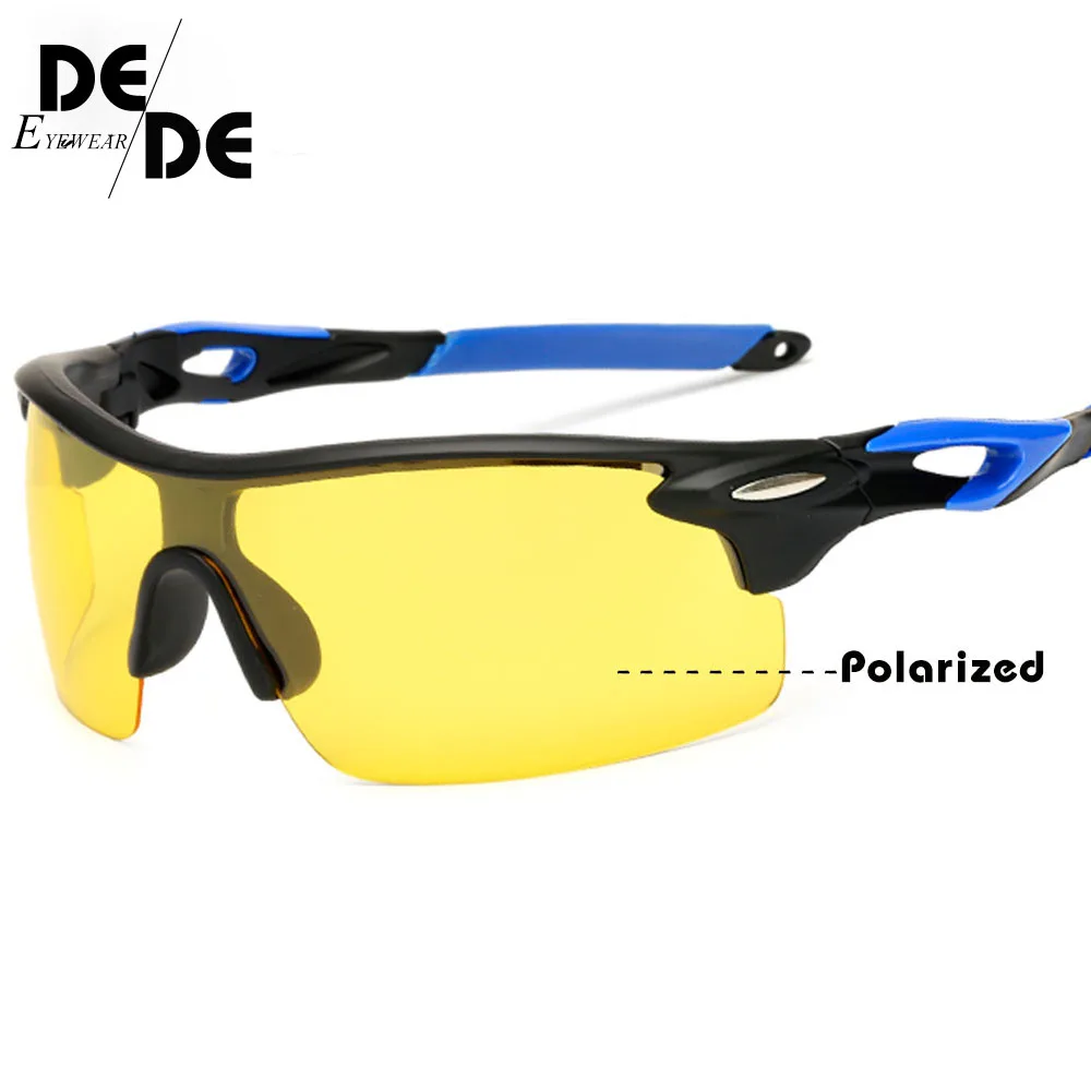 Мужские поляризованные солнцезащитные очки для вождения квадратные без оправы