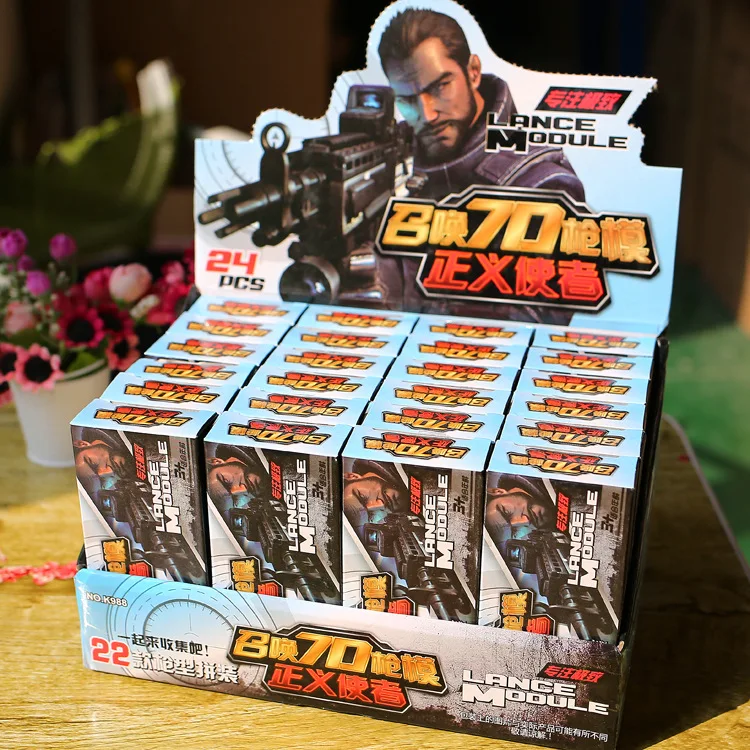 24 шт./компл. 1:6 имитация собрать Игрушечная модель пистолета автоматы Пластик пистолет игрушки для детей