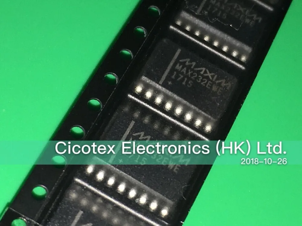 5pcs/lot MAX232EWE+T WSOP16 MAX232EWE IC RS-232 DRVR-RCVR 16-SOIC TXRX 2-2 FULL MAX232EWE+