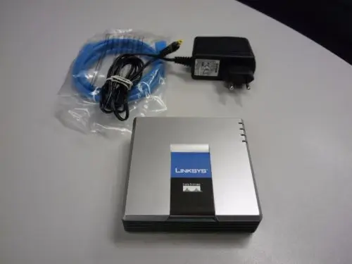 PAP2T LINKSYS NA SIP VOIP телефонный адаптер VoIP Linksys интернет два телефонных порта без