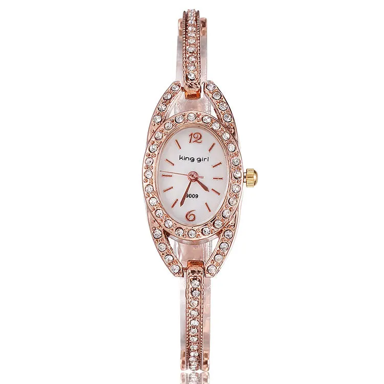 New arrival dropship fashion watches quartz analog alloy full crystal diamonds rose gold wristwatch women ladies bracelet watch|watch lux|bracelet