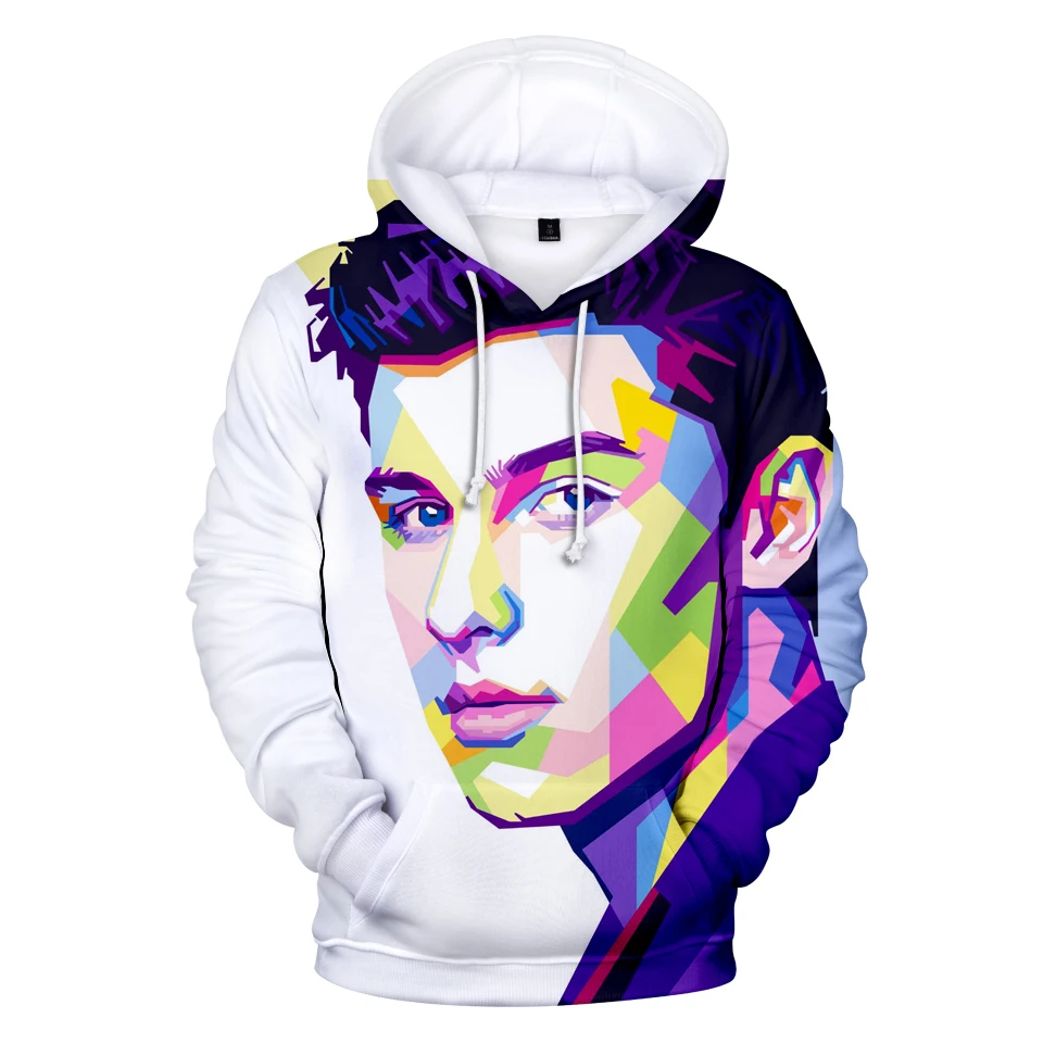 Мужская толстовка в стиле Харадзюку shawn mendes Kpop белая с капюшоном и крутым принтом