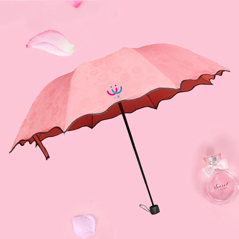 Новый нежный цветок Цвет меняется волшебный зонтик складной ветрозащитный Anti UV