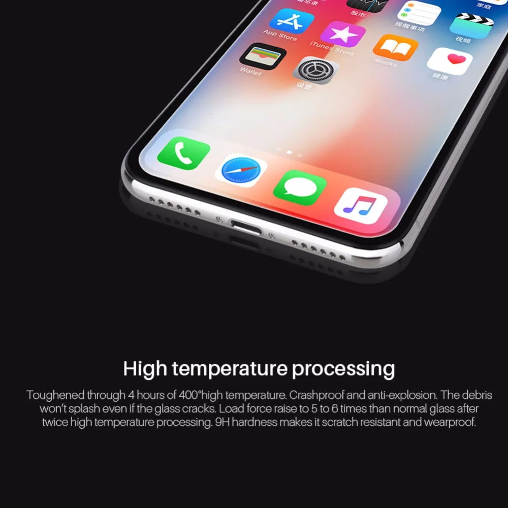 Для iPhone X XS стекло Nillkin Super T + Pro ультратонкое для iPhoneXS Закаленное протектор экрана