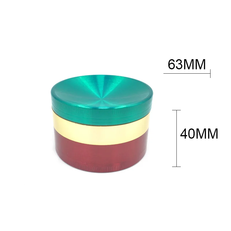 Metal Zinc Alloy Camber Concave Tobacco Crusher colour 63 MM Herbal Muller Hookah Pipe Smoke Smoking Herb Grinder Free Delivery | Дом и сад