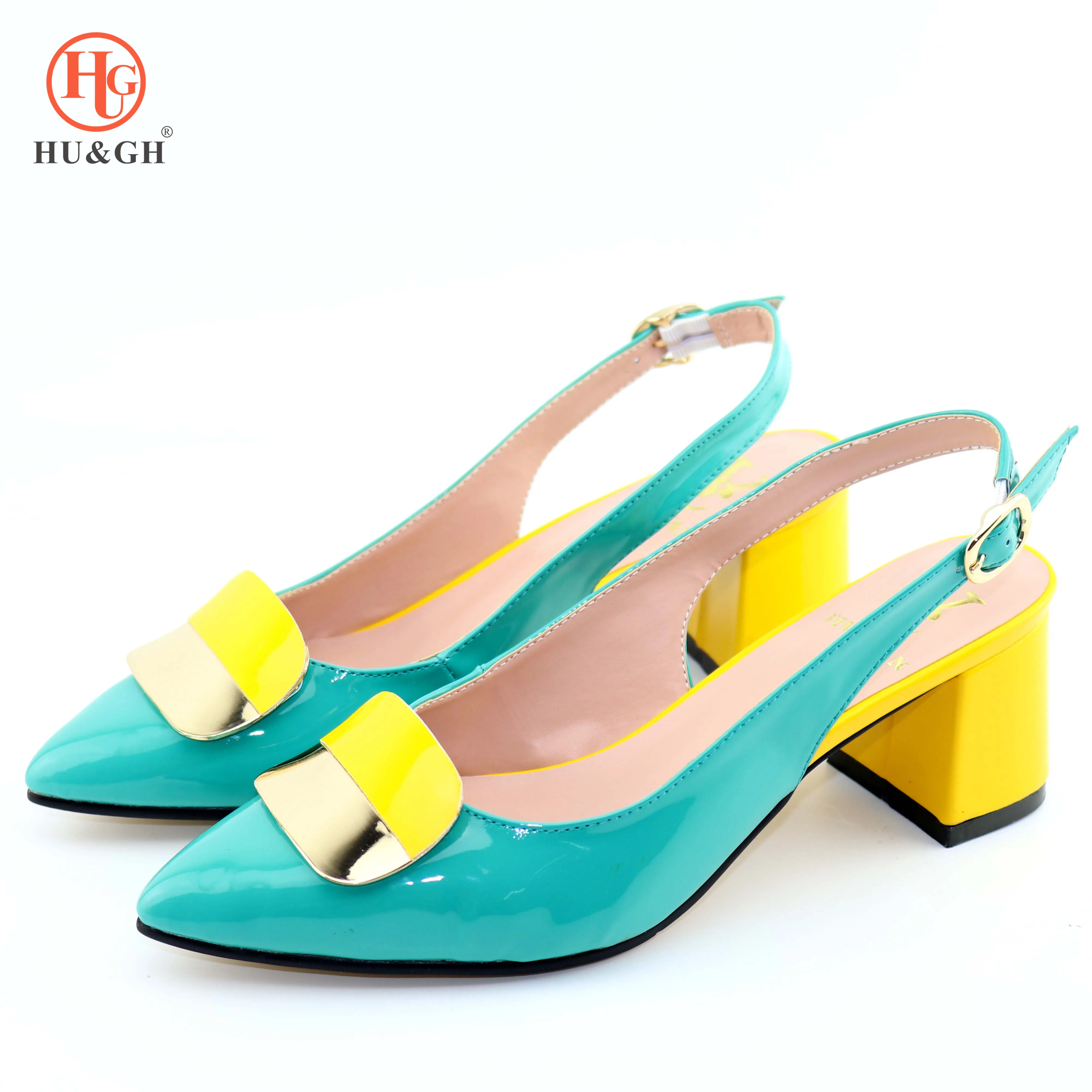 Новинка 2019 женская обувь желтого цвета туфли лодочки с острым носком для