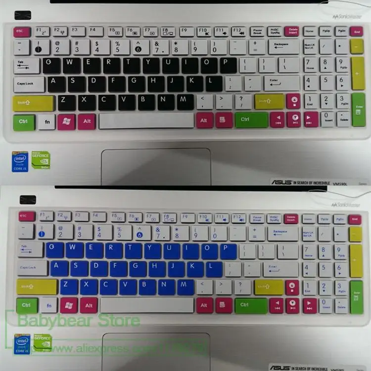 Силиконовая защита для клавиатуры ноутбука чехол Asus A53 A53S A53X A55V A55X A56C A73 A550X A550C A550JK