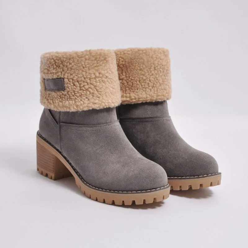 CUZULLAA/женские теплые зимние ботинки с плюшевой подкладкой Женские из флока