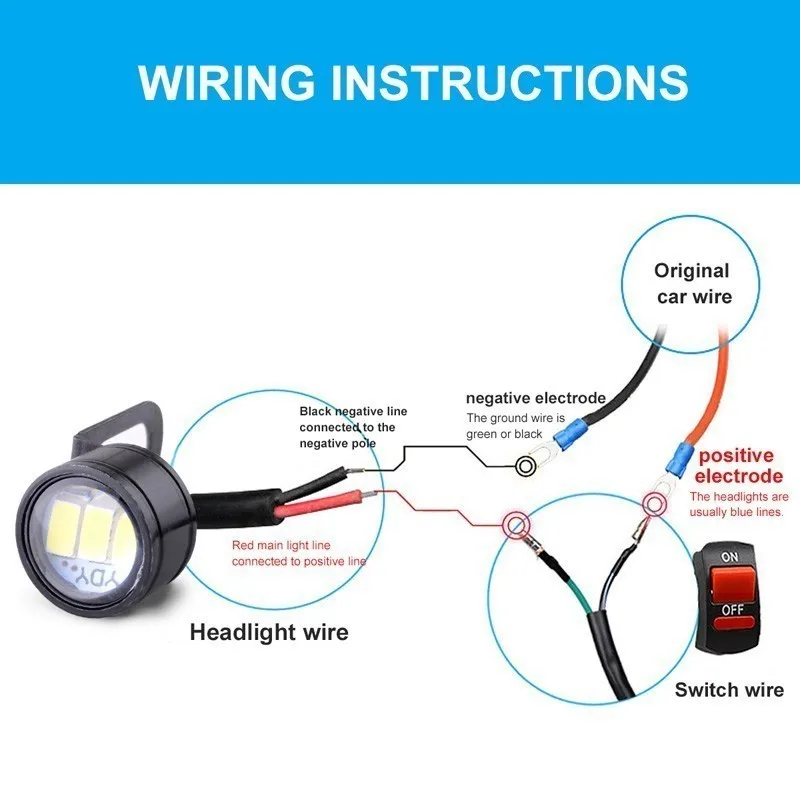 NS Modify 2 шт. мотоциклетная винтовая лампа DRL Eagle Eye Светодиодный дневной ходовой