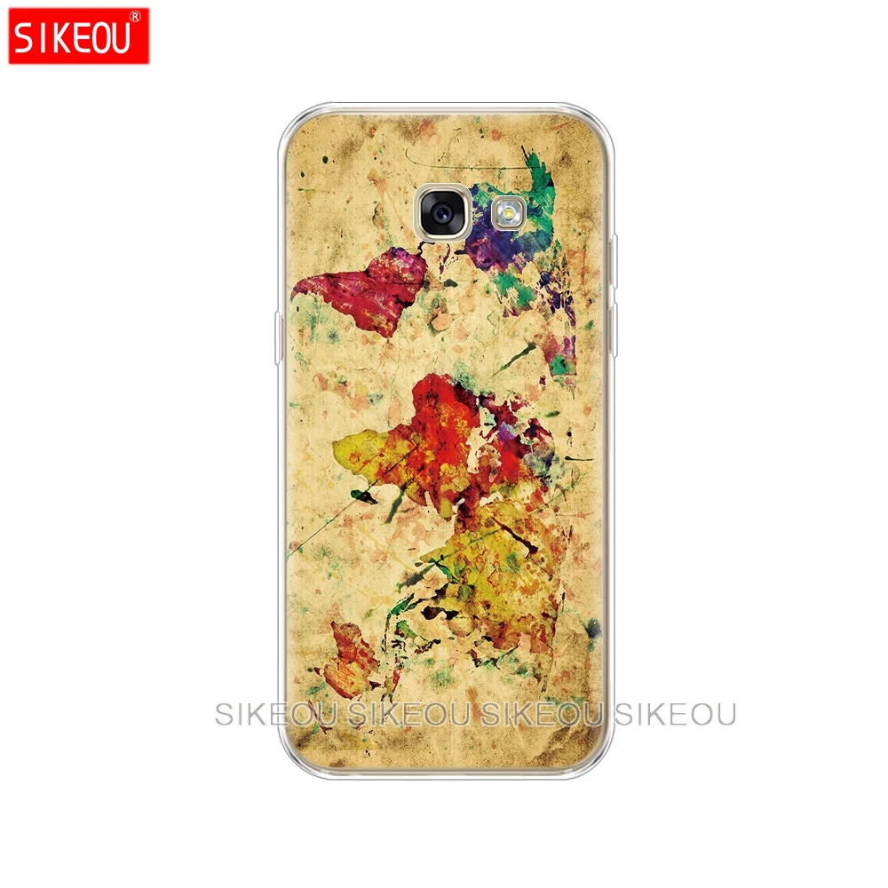 Силиконовый чехол для телефона Samsung Galaxy A8 2018 A3 A310 A5 A510 A7 2016 2017 Дорожная карта мира