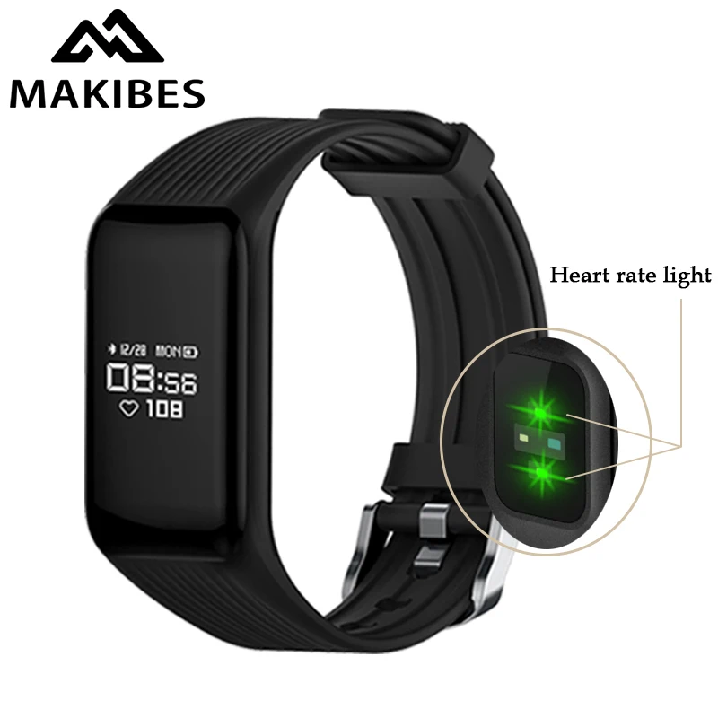 Смарт браслет Makibes HR2 Bluetooth 4 0 IP67 Водонепроницаемый Фитнес спортивный Непрерывный