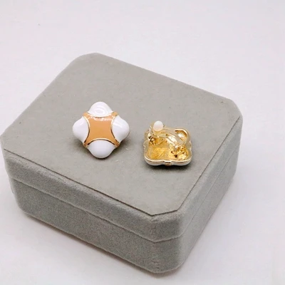 No.8 with clip Free Shipping Round Square Earring Multi-Colors European Geometry - Окраска металла: No.8 with clip
