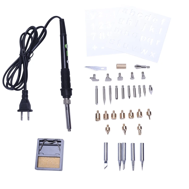 Штепсельная вилка США Электрический паяльник 60 Вт инструмент для резьбы по