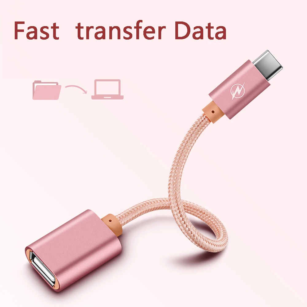 

100pcs Type-C To USB 2.0 for OTG Adapter for Type C OTG Data Cable Connector Converter For Computer PC For smart phone