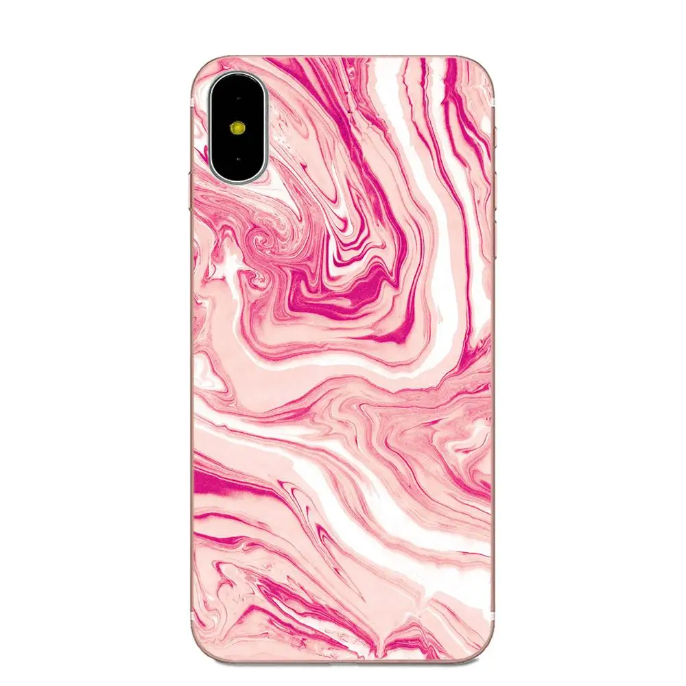 Тонкий силиконовый чехол розового цвета и aqua Marble для Xiaomi Redmi Note 2 3S 4 4A 4X 5 5A 6 6A Pro Plus |