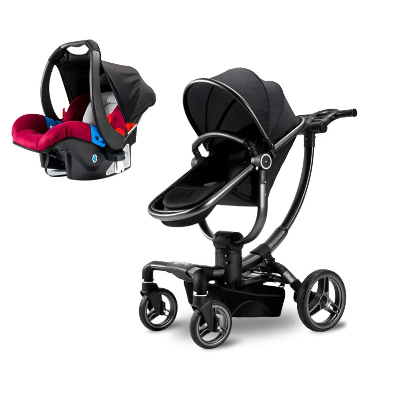 V-baby Роскошная многофункциональная дорожная коляска с высоким обзором, детская коляска, багги, переносная Складная коляска с четырьмя колесами для новорожденных - Цвет: stroller cradle