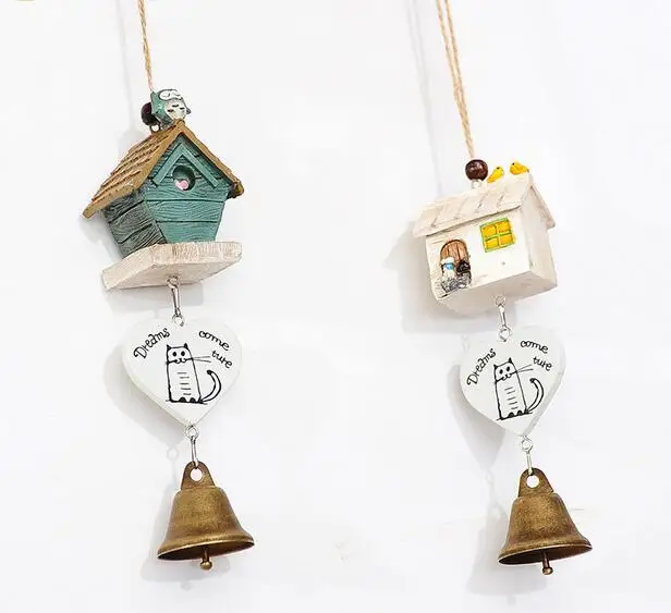 Сова дом колокольчики двери украшения сад индивидуальный ремень колокольчик
